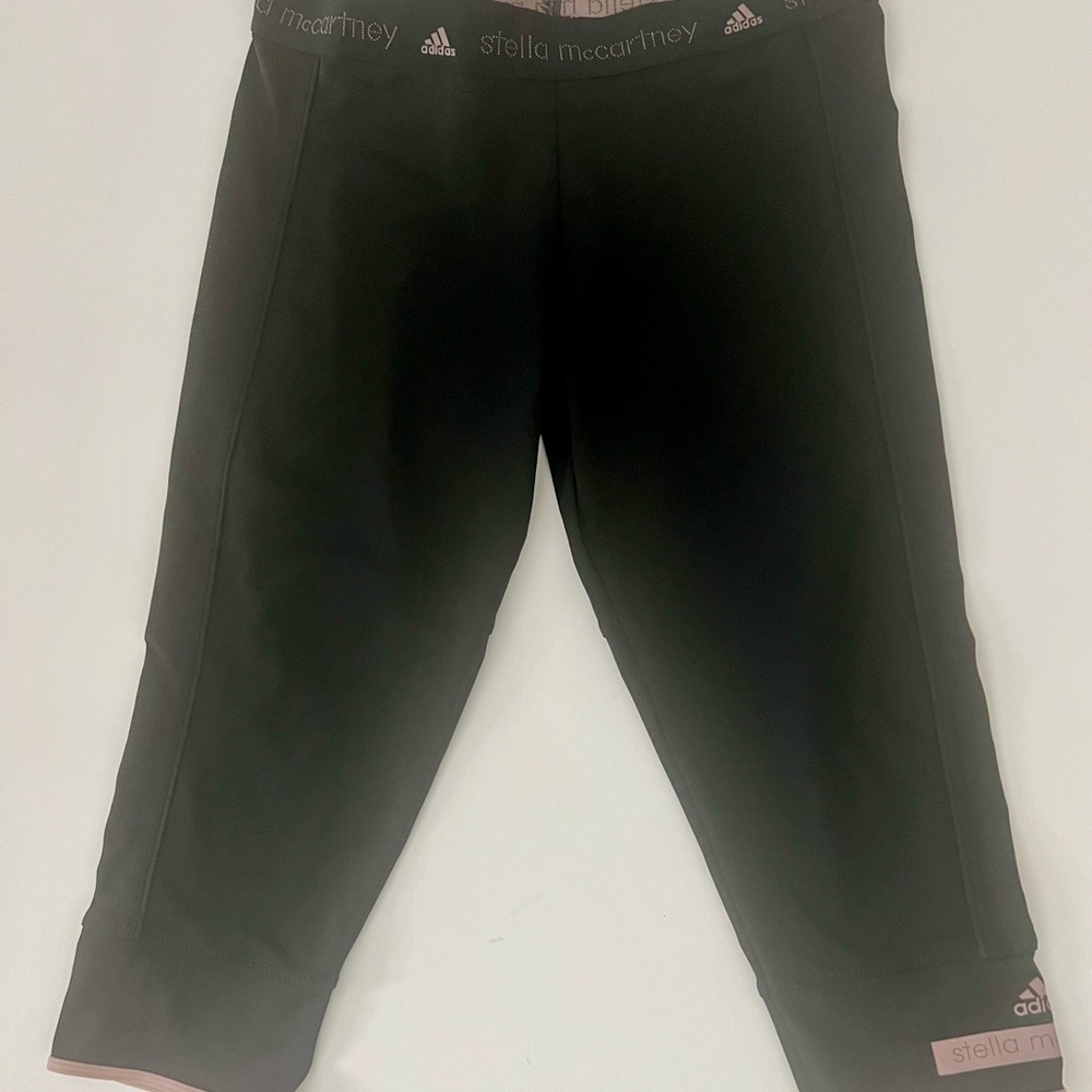 Stella McCartney Black Leggings with Pink Trim